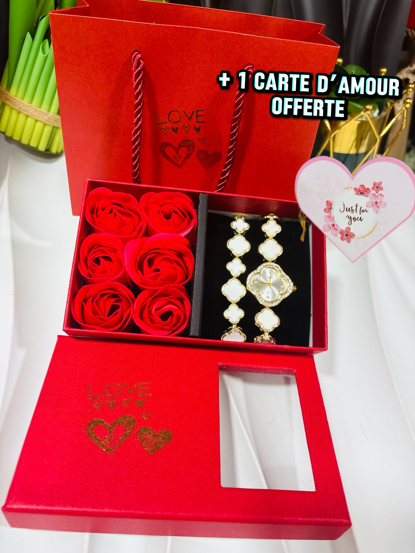 Ensemble Montre Femme – Collection Élégante Édition Limitée | Plaqué Or 24K