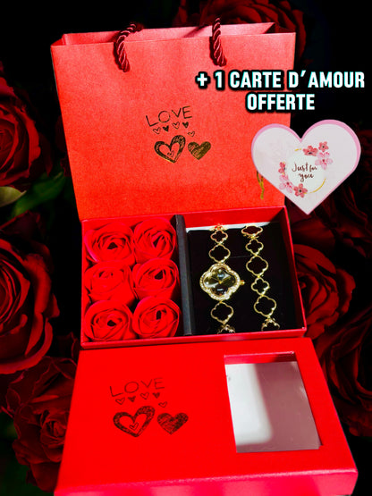 Ensemble Montre Femme – Collection Élégante Édition Limitée | Plaqué Or 24K