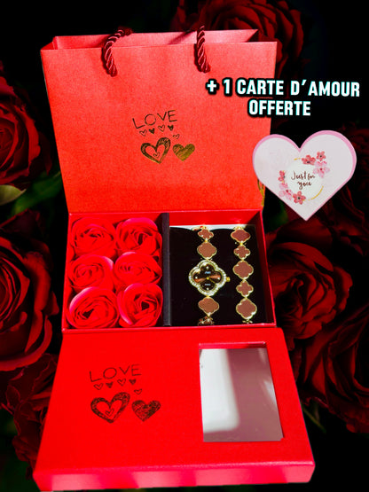 Ensemble Montre Femme – Collection Élégante Édition Limitée | Plaqué Or 24K